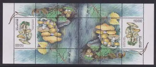 Weißrussland / Belarus 1999 Pilze Mi.-Nr. Block 17 Kehrdruckpaar postfrisch **