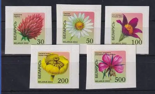 Weißrussland / Belarus 2002 Flora Blumen Blüten Mi.-Nr. 467-469, 471-472 **