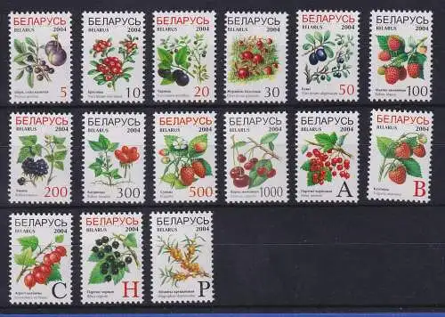 Weißrussland / Belarus 2004 Flora Blumen Blüten Mi.-Nr. 514-528 postfrisch **