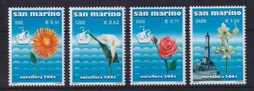 San Marino 2001 euroflora Blumen Mi.-Nr. 1954-1957 postfrisch **