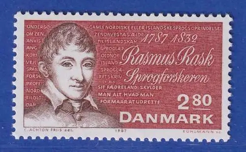 Dänemark 1987 Mi.-Nr. 903  200. Geburtstag von Rasmus Rask **/MNH