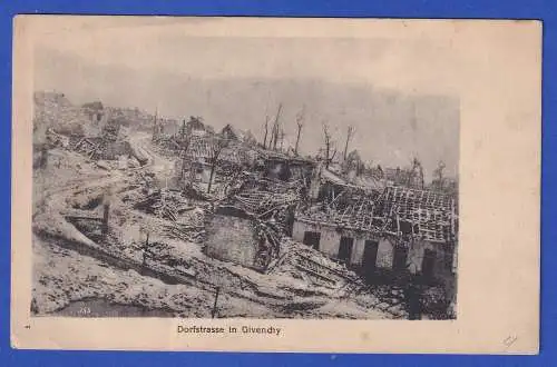 Feldpostkarte I. Weltkrieg Ansicht von Givenchy-en-Gohelle nach München 1916