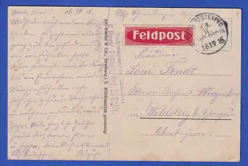 Feldpost-Karte 1. Weltkrieg 1916 nach Wildsteig AK Soldatenfriedhof Gavrelle