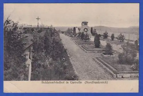 Feldpost-Karte 1. Weltkrieg 1916 nach Wildsteig AK Soldatenfriedhof Gavrelle