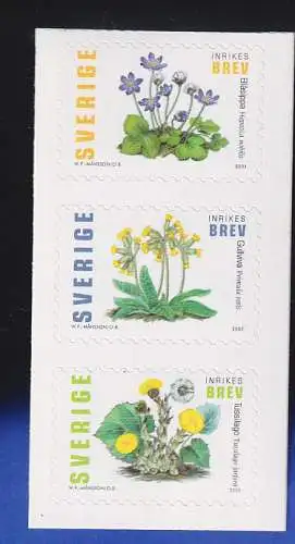 Schweden 2003 Blumen Mi.-Nr. 2350-52 Blumen  Streifen **