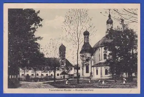 Dt. Reich 1917 Feldpost-Karte AK Kloster Lechfeld O LAGER LECHFELD nach München