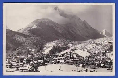 Feldpost-Karte 2. WK 1939 AK MITTENWALD mit Nachgebühr-O, Ortswerbe-O MITTENWALD