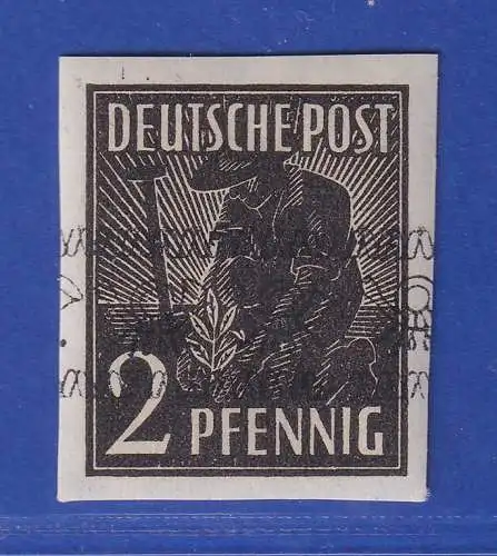 Bizone 1948 Arbeiter Bandaufdruck 2Pfg UNGEZÄHNT Mi.-Nr. 36 I U postfrisch **