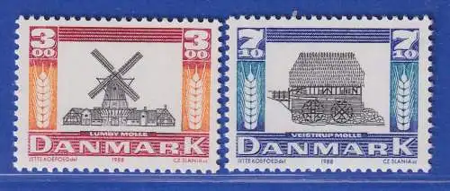 Dänemark 1988 Mi.-Nr. 930-931 Alte Mühlen  **/MNH