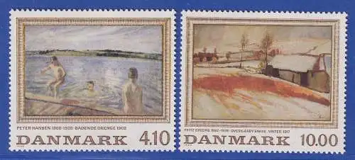 Dänemark 1988 Mi.-Nr. 932-933 Gemälde **/MNH