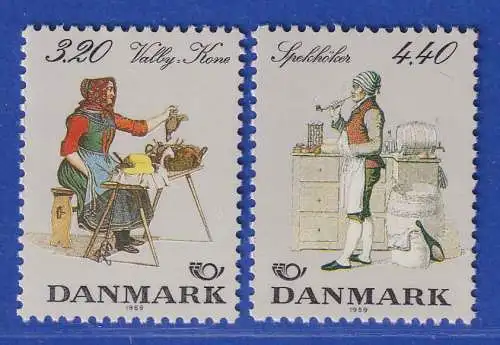 Dänemark 1989 Mi.-Nr. 947-948  NORDEN: Volkstrachten **/MNH