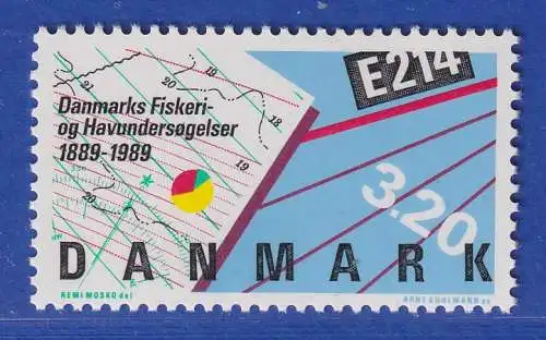 Dänemark 1989 Mi.-Nr. 955  100 J. Institut für Fischerei- und Meeresforschung **/MNH