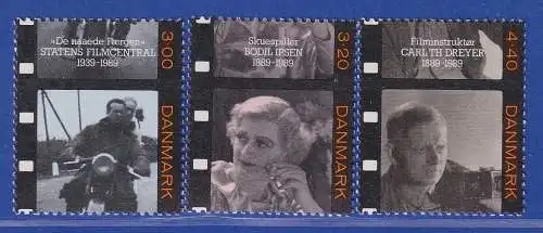 Dänemark 1989 Mi.-Nr. 957-959 50 Jahre Dänische Filmzentrale **/MNH