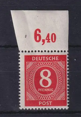 All. Besetzung 1946 Ziffer 8 Pfg  Mi.-Nr. 917aa  POR ndgz postfrisch **