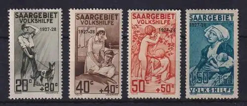 Saargebiet 1927 Volkshilfe Mi.-Nr. 122-125 ungebraucht *