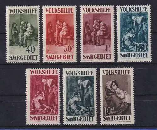 Saargebiet 1929 Volkshilfe Gemälde Mi.-Nr. 135-141 ungebraucht *