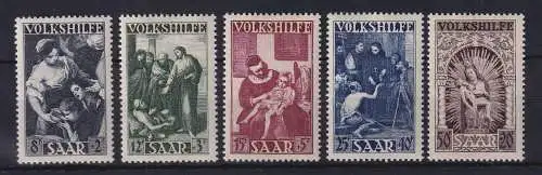 Saarland 1949 Volkshilfe Gemälde  Mi.-Nr. 267-271  postfrisch **