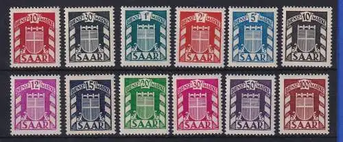 Saarland 1949 Dienstmarken Wappen Mi.-Nr. 33-44 postfrisch **