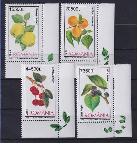 Rumänien 2002 Flora Obst Früchte Mi.-Nr. 5694-5697 postfrisch**