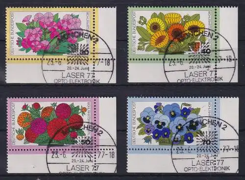 Bund 1976 Blumen Mi.-Nr. 904-907 Eckrandstücke mit Formnummern mit So.-O