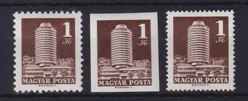 Ungarn 1969/70 Hotel Budapest Mi.-Nr. 2503 A, B, C postfrisch **