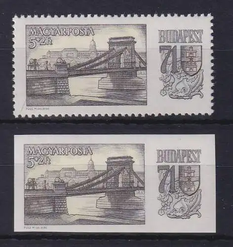 Ungarn 1969 Briefmarkenausstellung BUDAPEST 71 Mi.-Nr. 2504 A, B postfrisch **