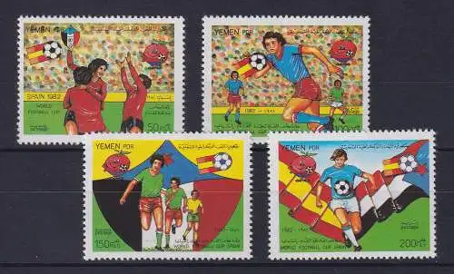 Südjemen 1982 Fußball-WM Spanien Mi.-Nr. 289-292 postfrisch **