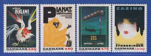 Dänemark 1991 Mi.-Nr. 1012-1015  Plakatkunst  **/MNH