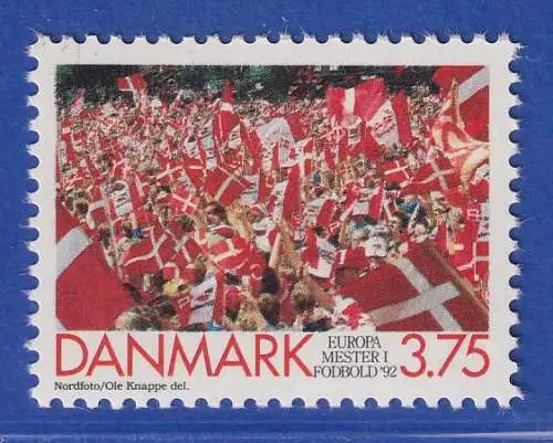 Dänemark 1992 Mi.-Nr. 1035  Gewinn der Fußball-EM in Schweden **/MNH