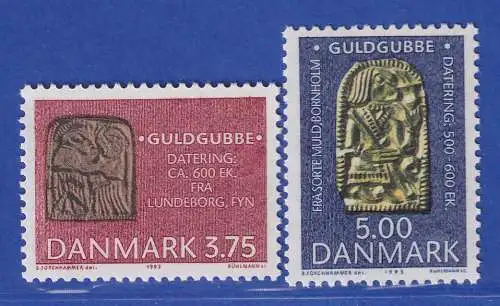 Dänemark 1993 Mi.-Nr. 1046-1047  Archäologische Funde: Goldgubben **/MNH