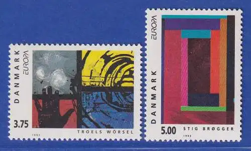 Dänemark 1993 Mi.-Nr. 1052-1053  Europa: Zeitgenössische Kunst **/MNH