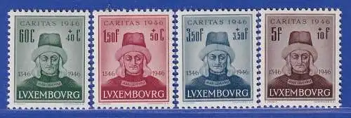 Luxemburg 1946 Caritas Johann der Blinde Mi.-Nr Satz kpl 413-16 **/MNH