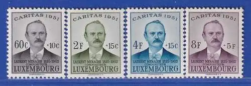 Luxemburg 1951 Caritas Laurent Menager Mi.-Nr. 484-87 Satz kpl. **/MNH