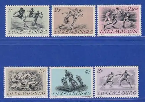 Luxemburg 1952 Olympische Sommerspiele Helsinki  Mi.-Nr.495-500 Satz kpl. **/MNH