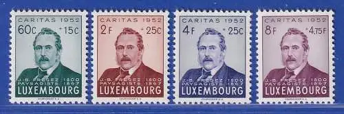 Luxemburg 1952 Caritas Jean Paptiste Fresez Mi.-Nr.501-04 Satz **/MNH