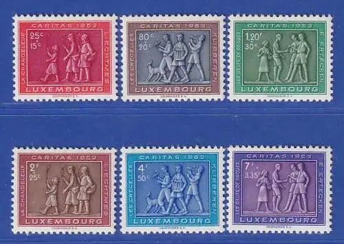 Luxemburg 1953 Caritas Brauchtum Mi.-Nr. 517-22 Satz kpl. **/MNH