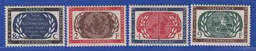 Luxemburg 1955 10 Jahre Vereine Nationen UNO Satz kpl. Mi.-Nr. 537-40 **/MNH