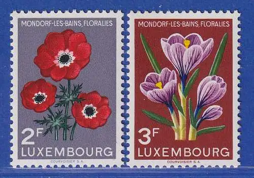 Luxemburg 1956 Blumenfeste in Bad Mondorf Satz kpl. Mi.-Nr. 547-48 **/MNH