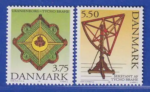 Dänemark 1995 Mi.-Nr. 1110-1111  450. Geb. Astronom Tycho Brahe  **/MNH