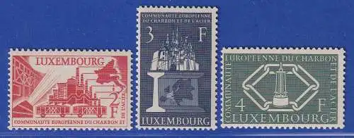 Luxemburg 1956  4 Jahre Montanunion Mi.-Nr. 552-54 Satz kpl. **/MNH