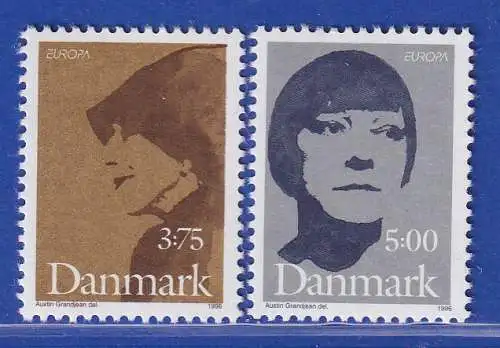 Dänemark 1996 Mi.-Nr. 1124-1125  Europa Berühmte Frauen Blixen, Nielsen **/MNH