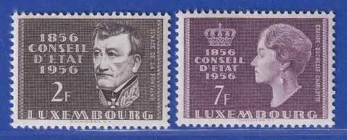 Luxemburg 1956 100 Jahre Staatsrat Satz kpl. Mi.-Nr. 559-60 **/MNH