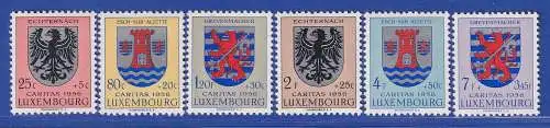 Luxemburg 1956 Caritas Kantonalwappen Mi.-Nr. 561-66 Satz kpl. **/MNH