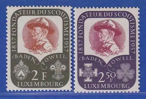 Luxemburg 1957 50 Jahre Pfadfinderbewegung Mi.-Nr. 567-68 **/MNH