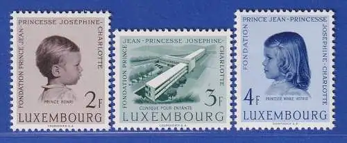 Luxemburg 1957 Kinderklinik Fondation Prince Jean  Mi.-Nr. 569-71 **/MNH