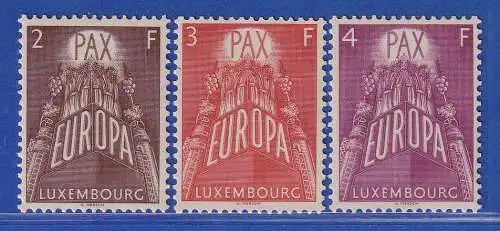 Luxemburg 1957 EUROPA Symbolische Darstellung Mi.-Nr. 572-74 **/MNH