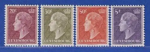 Luxemburg 1958 Freimarken Großherzogin Charlotte Mi.-Nr. 586-89 **/MNH