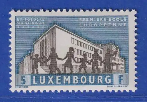 Luxemburg 1960 1. Europäische Schule Mi.-Nr. 621 **/MNH