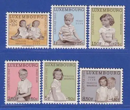 Luxemburg 1960 Caritas Prinzessin Marie-Astrid Mi.-Nr. 631-36 Satz kpl. **/MNH