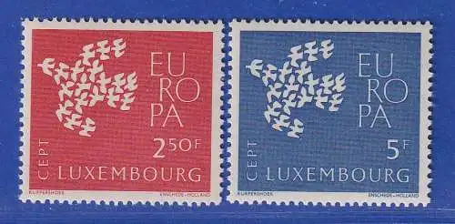 Luxemburg 1961 EUROPA Taube Mi.-Nr. 647-48 **/MNH